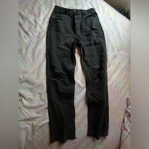 PacSun, Size 28, High Rised Black Ripped Jeans